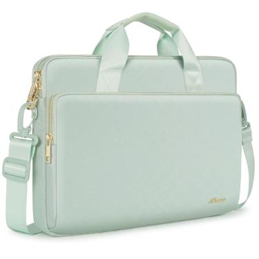 Imagem de KIZUNA Capa de ombro para laptop de 13 polegadas para MacBook Air M2/MacBook Pro 14 M3 M2 M1 MAX/14 Lenovo ThinkPad X1 Carbon/IdeaPad Flex 5 Gen 8/IdeaPad Flex 5i/Yoga 9i Dell, verde