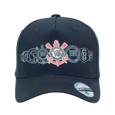 Imagem de Boné Supercap Corinthians Escudo Frontal Central Licenciado Preto-Masculino