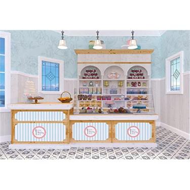Imagem de DORCEV Pano de fundo fotográfico de 3 x 2 metros para decoração de bolo infantil para festa de 1º aniversário, faixa para decoração de festa infantil, loja de sobremesas, café, padaria, papel de