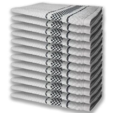 Imagem de 12 Panos De Prato Atoalhado Felpudo Preto