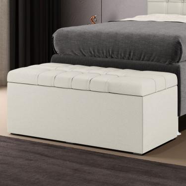 Imagem de Calçadeira Baú Alpha Para Cama de Casal 90cm no Tecido Courino - Conforto e Elegância Aradecor