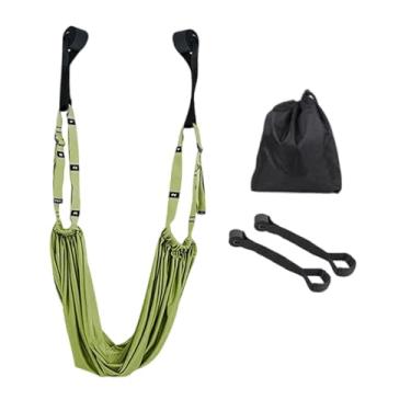 Imagem de Vaveren Corda elástica para alongamento de pernas, equipamento de alongamento, cinta elástica para ioga, ginástica, torcida, fitness, Verde