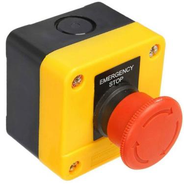 Imagem de Botoeira de Emergência com Caixa de Sobrepor Amarela Lorben - GT6190