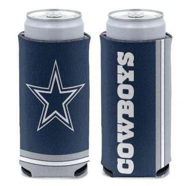 Imagem de WinCraft NFL Dallas Cowboys Slim Can Cooler, cores do time, tamanho único