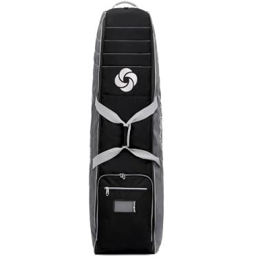 Imagem de Samsonite Bolsa de viagem de golfe macia com poliéster 600D resistente, enchimento superior adicional, bolso para sapatos/acessórios, dobrável, cinza