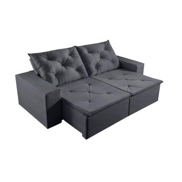 Imagem de Sofá 5 Lugares Retrátil E Reclinável Martins M-181 Veludo Grafite