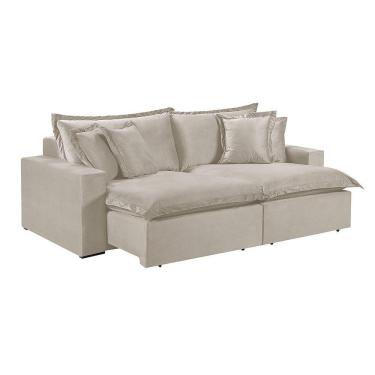 Imagem de Sofá 4 Lugares Retrátil Com Encosto Fixo Martins M-145 Creme