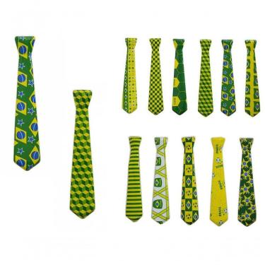 Imagem de Gravata Torcedor 36 Unid Copa Do Mundo Carnaval Festa Brasil