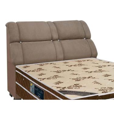 Imagem de Painel De Cama Box Estofada King Imperador Suede Bege - Simbal