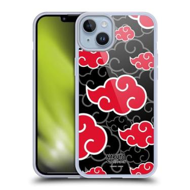 Imagem de Head Case Designs Capa de gel icônica oficialmente licenciada Naruto Shippuden Akatsuki [proteção de grau militar] compatível com Apple iPhone 14 Plus e compatível com MagSafe