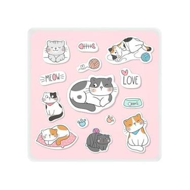 Imagem de Luminária Box Slim Cat Cut Love USB – Luz Decorativa LED, Design Gatinho, Acrílico Iluminado