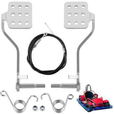 Imagem de Kit Pedal Acelerador Freio Kart Go, Cart Go Fun Kit Pedal Freio e Cabo 180 cm com Molas Retorno para Rocket Road 196Cc 6,5Hp, Kart Go Carter, Kart Fun Azusa, Kart Flyer Radio, Cart Go Vintage