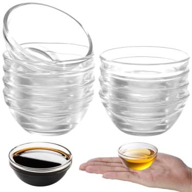 Imagem de Conjunto de 10 peças de mini tigelas de vidro de 38 g, tigelas redondas transparentes para preparação de refeições, molhos, lanches, sorvete, tigelas empilháveis para facilitar a organização