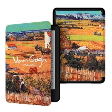 Imagem de Akacy Capa com padrão pintado para o novo Kindle de 6 polegadas (10ª geração - versão 2019) - capa de couro PU leve com hibernar/despertar automático para Kindle 10ª geração 2019 e-reader (8)