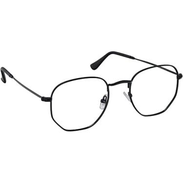 Imagem de Armação de Óculos De Grau Hexagonal Premium Original (Preto)
