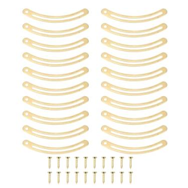 Imagem de QANYEGN Dobradiças de suporte de tampa, dobradiças de segurança retrô de metal, dobradiça de permanência com parafusos de montagem para caixas de madeira de armário de móveis domés (Cor de latão)