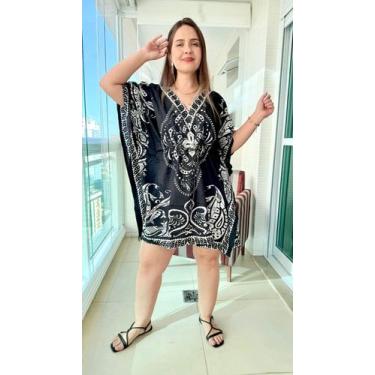 Imagem de Bata Kaftan Indiana Saída De Praia Plus Size - Cod. 14001 - Aleci Fash