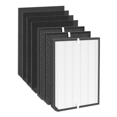 Imagem de 2000 filtros de substituição compatíveis com purificadores de ar Air Doctor AD2000 e AD2000i, inclui 1 filtro de eficiência, 2 filtros de carbono e 4 pré-filtros, compare com a peça # ADF2001 ADF2002