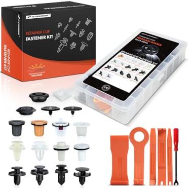 Imagem de A-Premium Kit de clipes de retentor de carro 170 peças (tipo 17) compatível com Nissan Kicks 2018-2024, para-choque traseiro para-choque capô guarnição de porta capa auto pino de plástico conjunto de