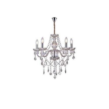 Imagem de Lustre Glam Maria Tereza Champanhe 5 Braços E14 Taschibra