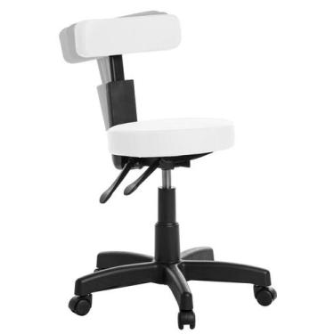 Imagem de Cadeira Mocho Ergonômica Estética Odontologia Branco Rce - Goldflex