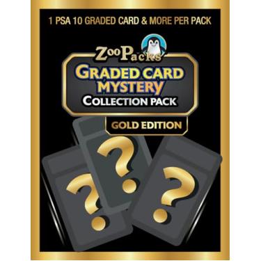Imagem de ZOO PACKS Pokemon TCG Graded Card Mystery Power Pack - Gold Edition - 1 PSA 10 Graded Card + 25 Additional Cards with 5 Holofoils + 1 1st Edition Stamped Card + 2 Sealed Booster Packs + 1 Code Card