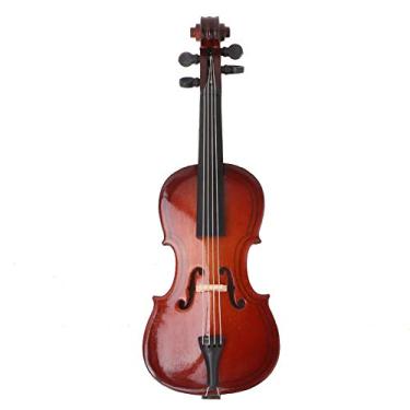 Imagem de Yctze Mini Modelo de Violoncelo de Madeira - Réplica de Instrumento Musical de 10 Cm para Decoração de Casa, Enfeites de Mesa de Escritório e Colecionadores