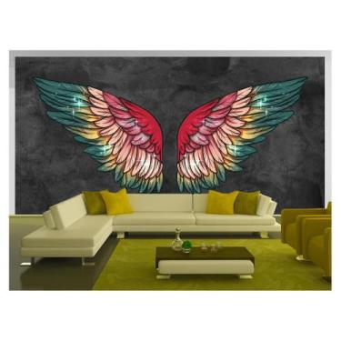 Imagem de Papel De Parede 3D Arte Asas Selfie Insta Cores 3,5M Tra411 - Você Dec