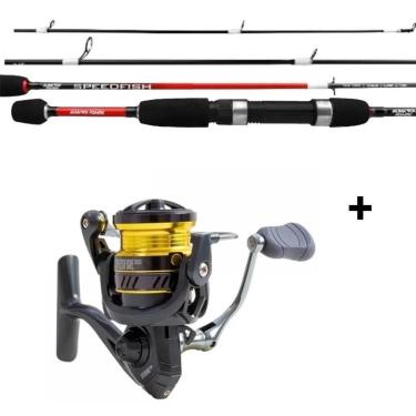 Imagem de Kit Molinete Micro SpeedFire 1000 - Albatroz + Vara Speed Fish 1501 1,50mts 1 Parte - Albatroz-Unissex