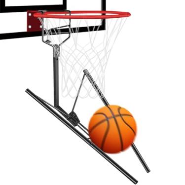 Imagem de GADFISH Acessório de retorno de basquete, acessórios de basquete de rebote de basquete resistente, material de retorno de bola de basquete durável para a maioria das cestas de basquete