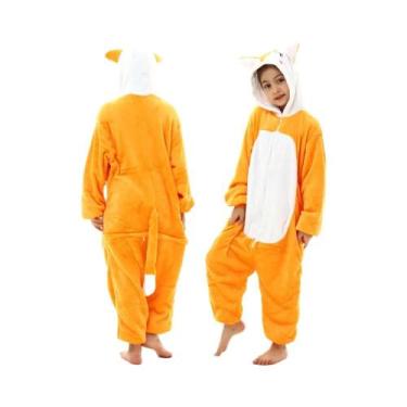 Imagem de Pijamas De Inverno Para Meninas, Macacão De Pelúcia Com Capuz De Unicó