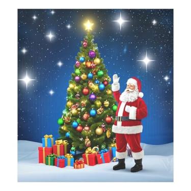 Imagem de SEHANY Capa magnética para lava-louças de Papai Noel, adesivos magnéticos para decoração de Natal antiarranhões para painel de geladeira e lava-louças, decoração de Natal de cozinha doméstica 58 x 66