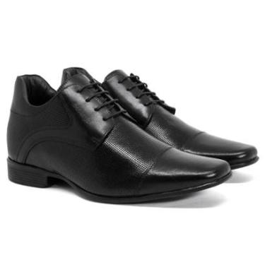 Imagem de Sapato Social Rafarillo Office Alth Palmilha Macia Aumenta Altura +7cm Couro Legítimo Original 53003-Masculino