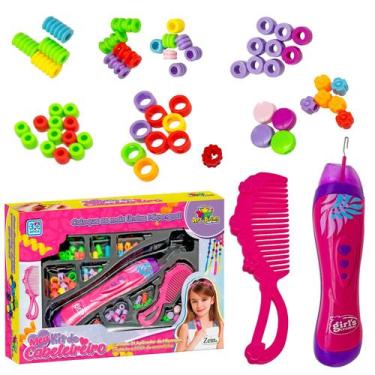 Imagem de Meu Kit De Cabeleireiro Infantil Com Miçangas Coloridas E Aplicador Br