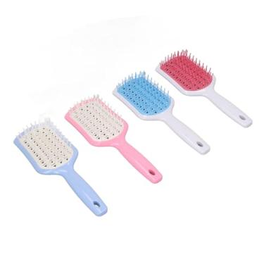 Imagem de Yinhing Conjunto de Escova de Desembaraço de Cabelo de 4 Unidades Pente de Estilo de Cabelo Ventilado Curvo Ideal para Desembaraçar Sem Esforço para Molhados e Secos Ferramentas Estáticas de Qualidade Profissional