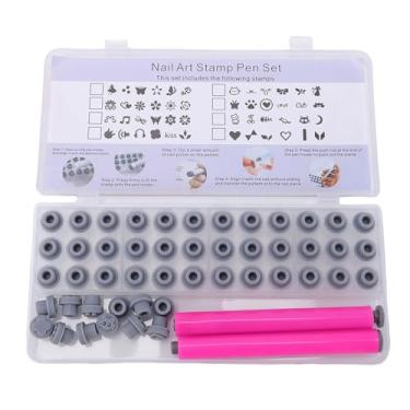 Imagem de TARSHYRY Conjunto de Canetas para Carimbo de Unhas de 48 Unidades para DIY Nail Art Kit de Estampagem Rápida de Manicure Com Desenhos Florais, Borboletas e Rosas, (Conjunto de canetas para carimbo de unhas)