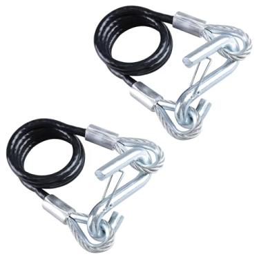 Imagem de Corrente de segurança de reboque de barco preta de aço grau 30 com 1 gancho de mola 3,402 kg, 1 peça (3/20.3 cm x 111.8 cm)