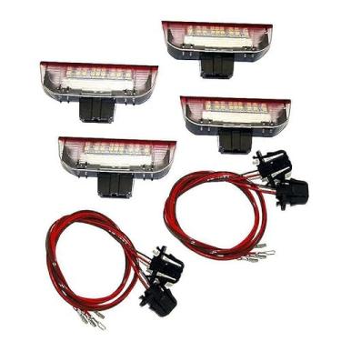 Imagem de 4 peças Lâmpada LED de Porta Carro para Golf 6 7 Mk5 Mk6 B6 B7 CC - Alta Brilho Luz Uniforme 3D 120 Graus Boa Dissipação Calor Sem Estrutura Filamento Fonte Verde Econômica em Energia Vida Útil Longa