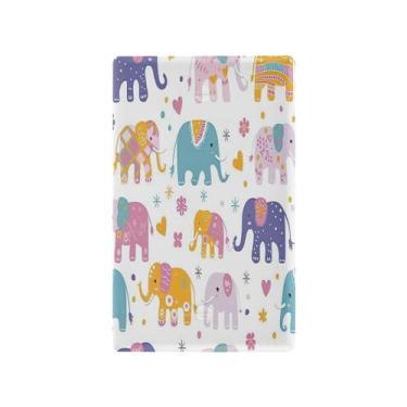 Imagem de Wassud Placa decorativa para interruptor de luz, placa de parede para tomadas elétricas, desenhos animados, elefantes, capas de tomada em branco