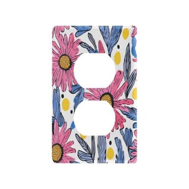 Imagem de Wassud Playful Nature Art Light Switch Cover Plate Decorativas para Tomadas Elétricas Duplex 12 x 7 cm