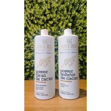 Imagem de AVERE PROFESSIONAL Kit Progressiva Power Redutor de Cacau, Shampoo Antirresíduo e Redutor, com Queratina e Extrato de Cacau, 1000ml, Uso Profissional