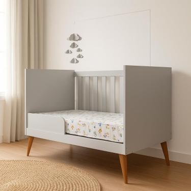 Imagem de Berço 2 em 1 Móveis Estrela Ternura com Colchão Herval Baby Encanto 