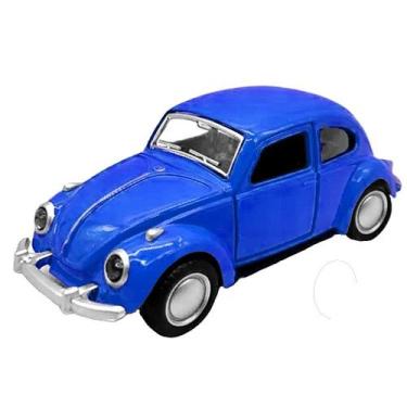 Imagem de Fusquinha De Ferro Miniatura Fusca De Fricção Metal Azul - Barcelona