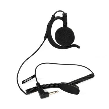 Imagem de HYSHIKRA Auricular de tubo enrolado universal com conector de 3,5 mm - Auricular somente auditivo com gancho ajustável para raios bidirecionais Motorola, Kenwood, Icom, Yaesu, linco, Adi (EH07, 1)