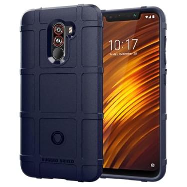 Imagem de Capa Case Para Xiaomi Pocophone F1 (Tela 6.18) Armadura Proteção Militar Anti Choque (Azul)