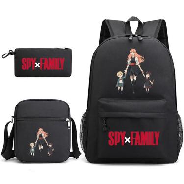 Imagem de Conjunto de mochilas Spys Familys Anime School, 3 peças com bolsa de ombro