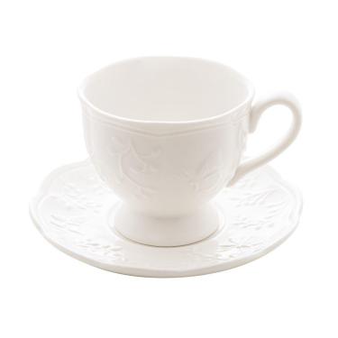 Imagem de Conjunto 06 Xícaras De Cafezinho De Porcelana New Bone Butterfly Flower 100 Ml Lyor