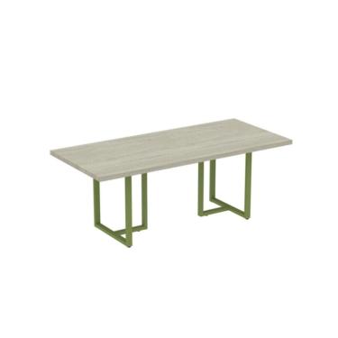 Imagem de Mesa Reunião Retangular 2000x900mm Pe40tub Castanheira Natural-verde Miró