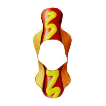 Imagem de Dualoai Chapéu de Cachorro-quente Roupas para Cabeça Fantasia Engraçada para Presente de Performance de Palco de Festa, S