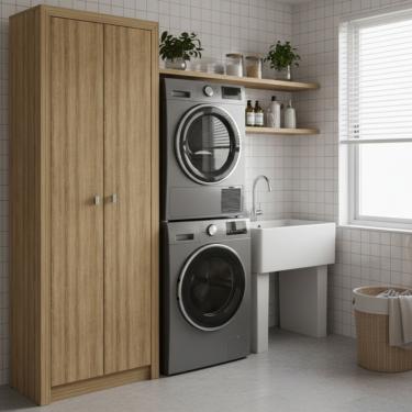 Imagem de Armário Multiuso 2 Portas AM3113 Tecno Mobili - Amendoa